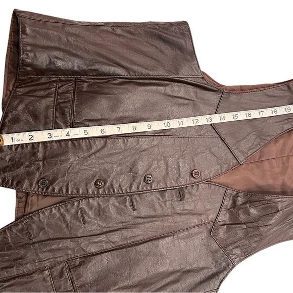 Brown Leather Vest - Picture 6 of 16